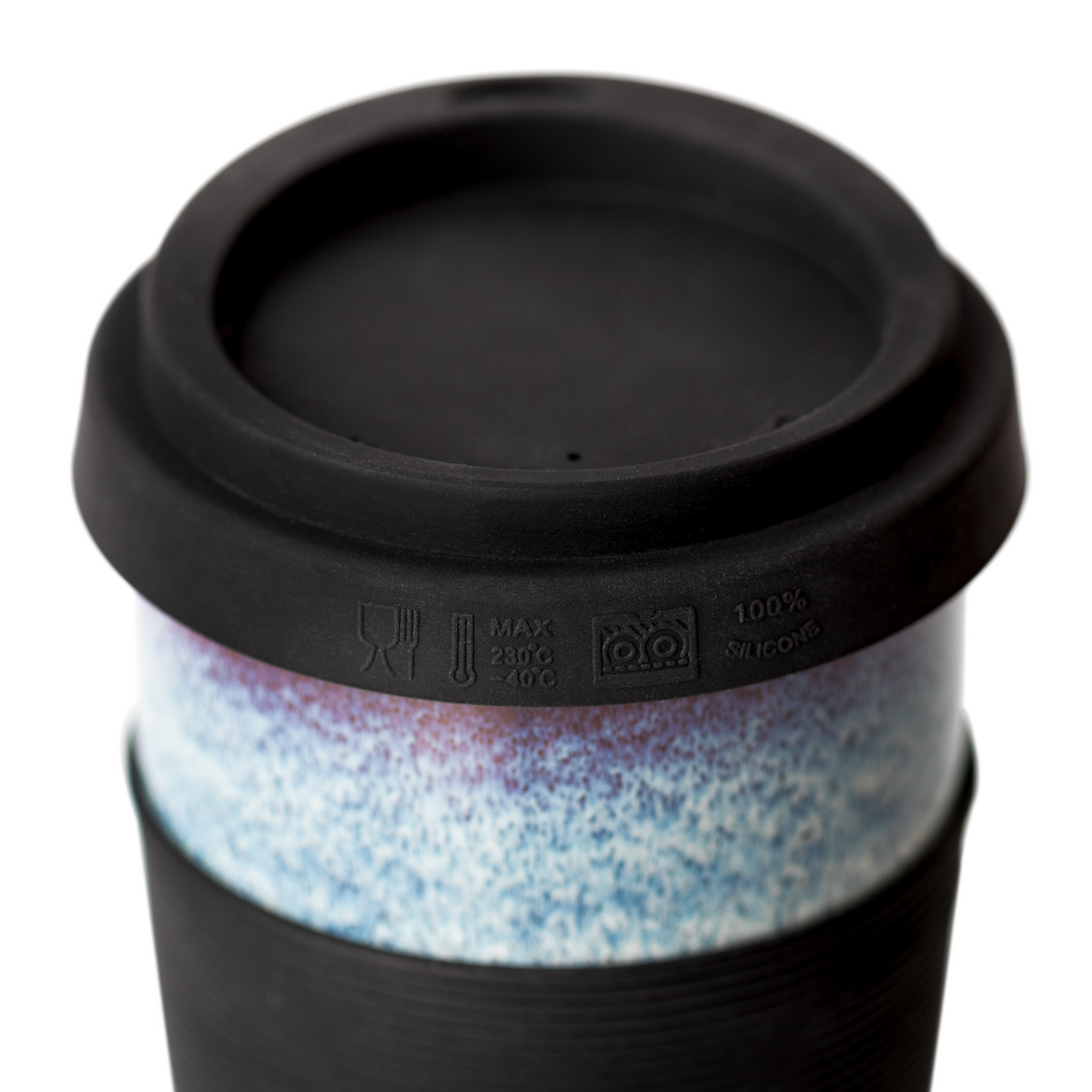 Black Lid and Sleeve for 12oz cup