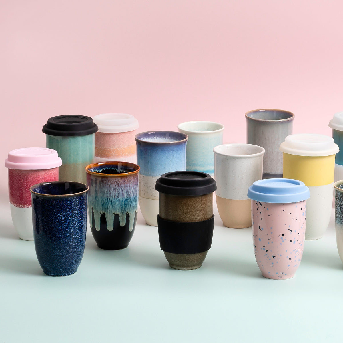 Black Lid and Sleeve for 12oz cup