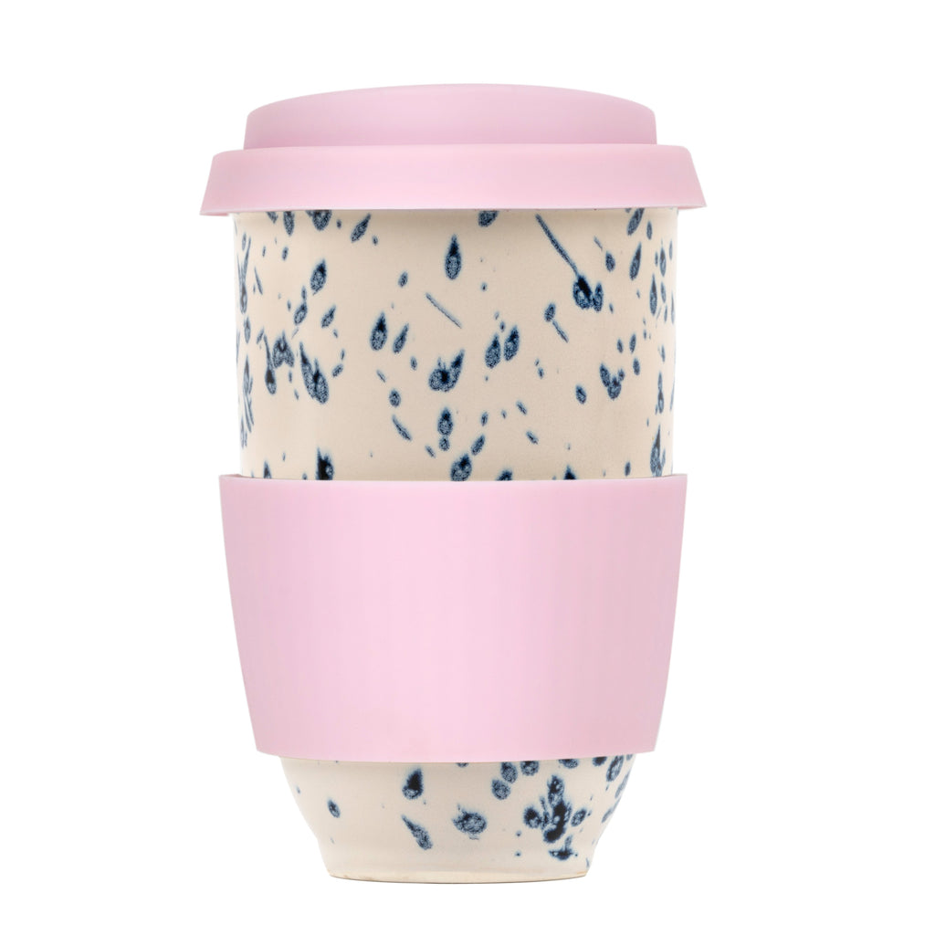Pink Lid and Sleeve for 12oz cup